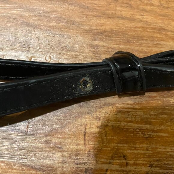Bebe Black Skinny Bow Belt Size M/L - Picture 8 of 8
